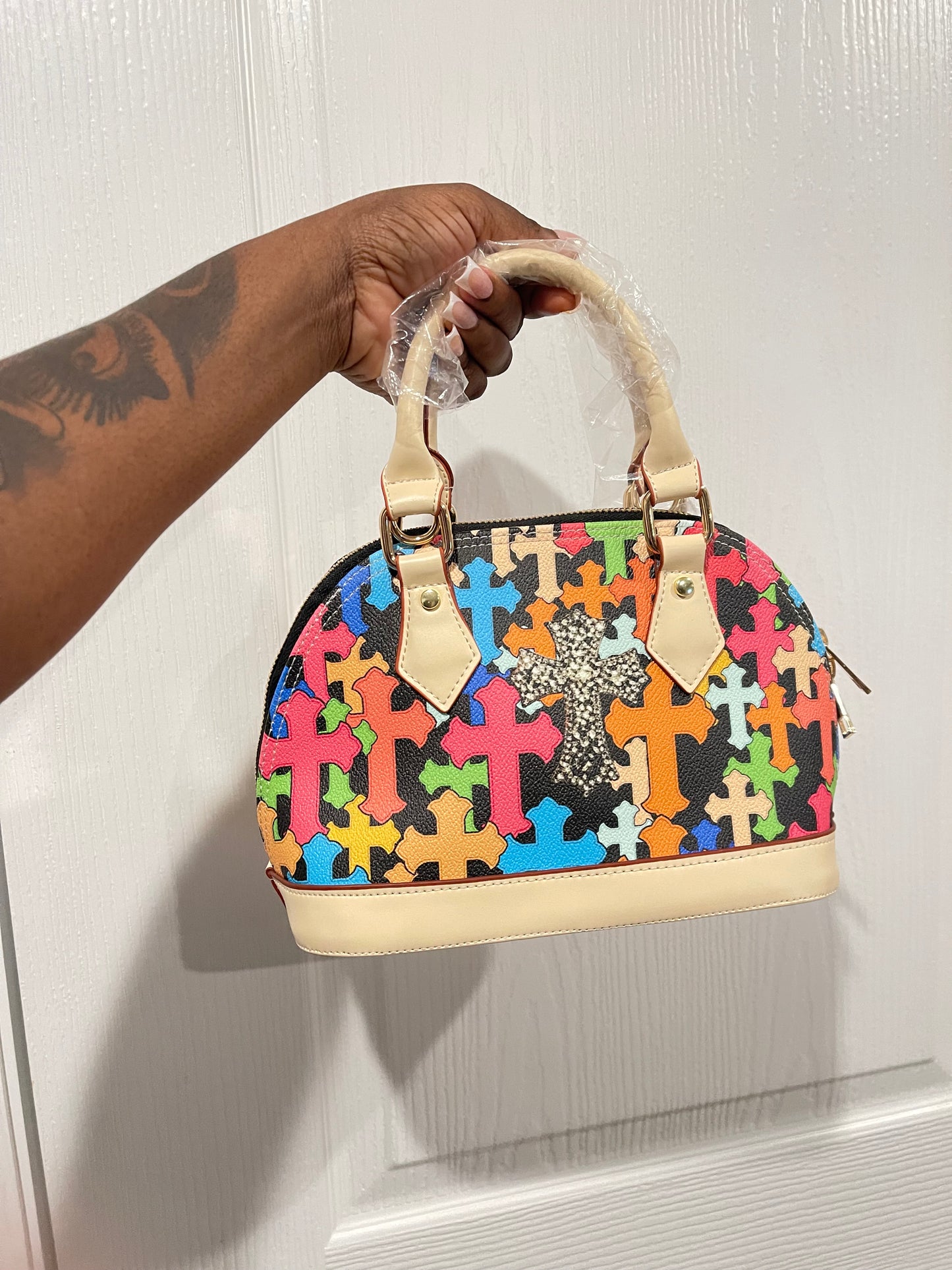 Multi Color Kross Shell Bag